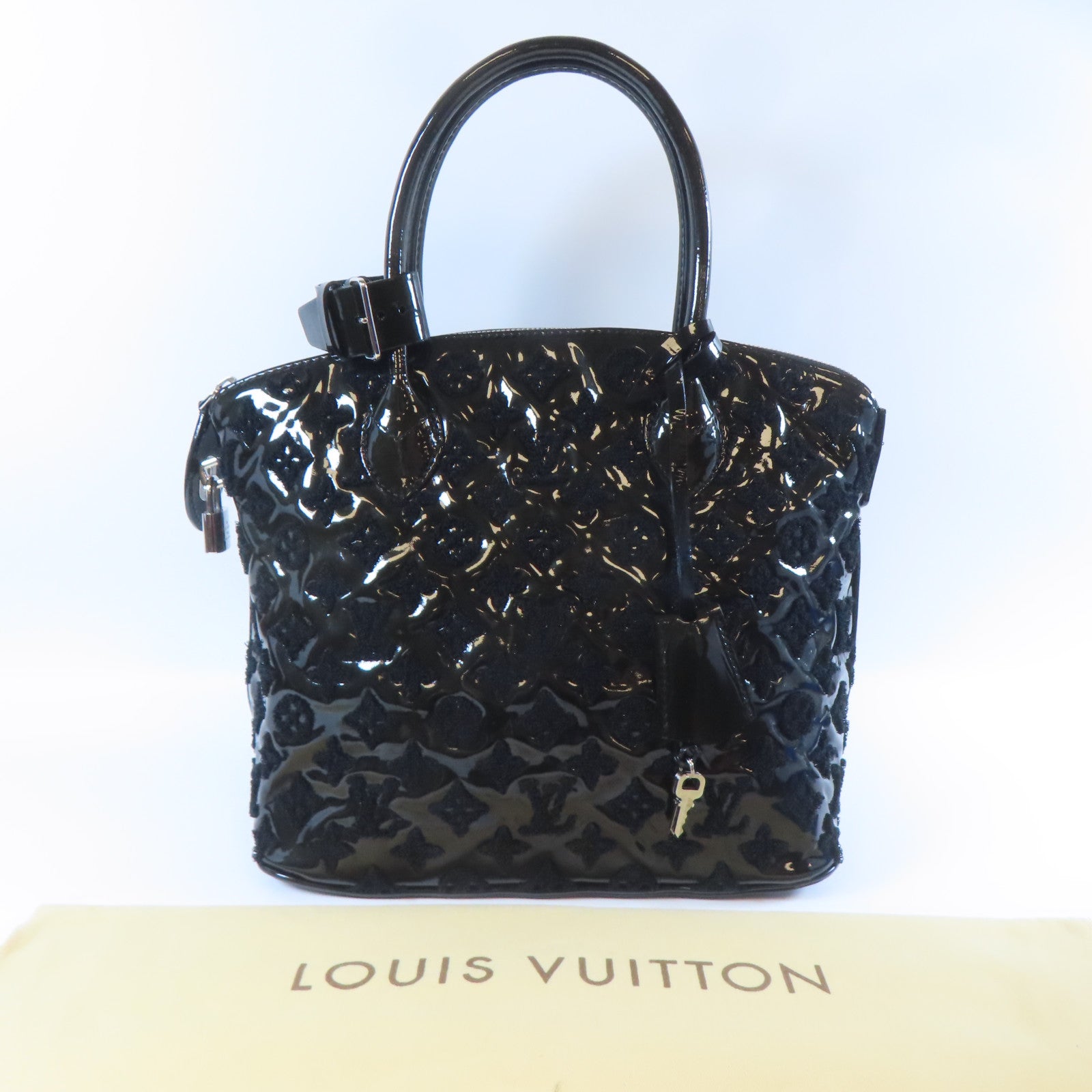 LOUIS VUITTON 【激減優惠】Monogram Fascination Lock It BB Bouclette銀扣手挽袋黑色