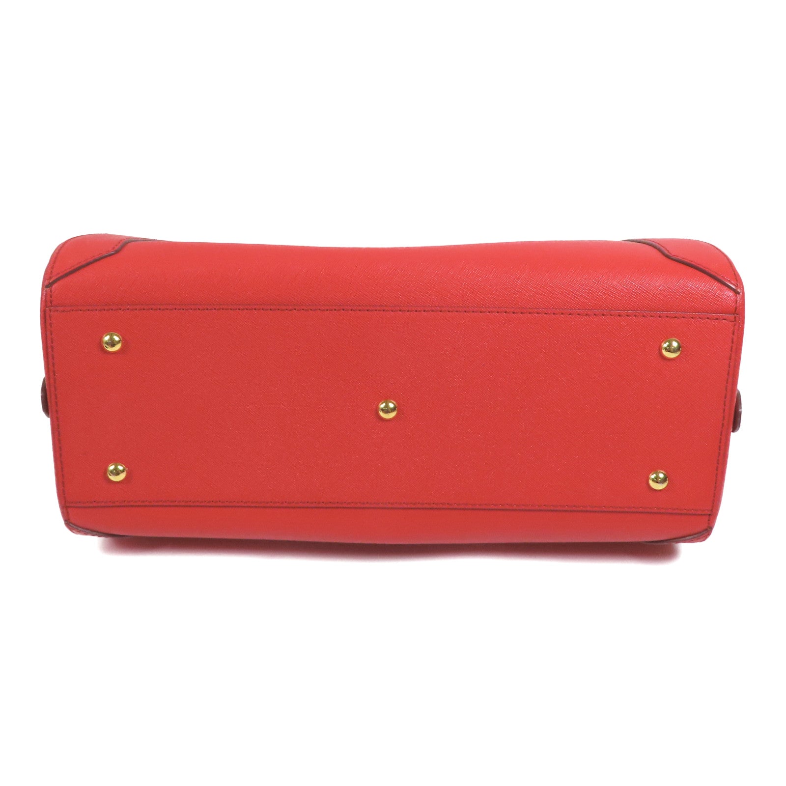 MCM 牛皮皮革Boston Bag金扣手挽袋