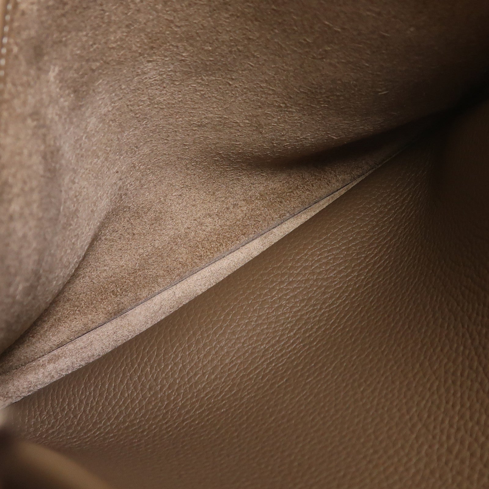 HERMES Clemence皮革Evelyne PM銀扣肩背袋Etoupe