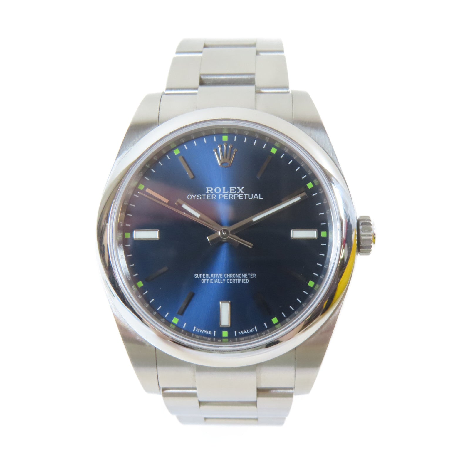 ROLEX Oyster Perpetual 39mm不鏽鋼手錶自動機芯藍色