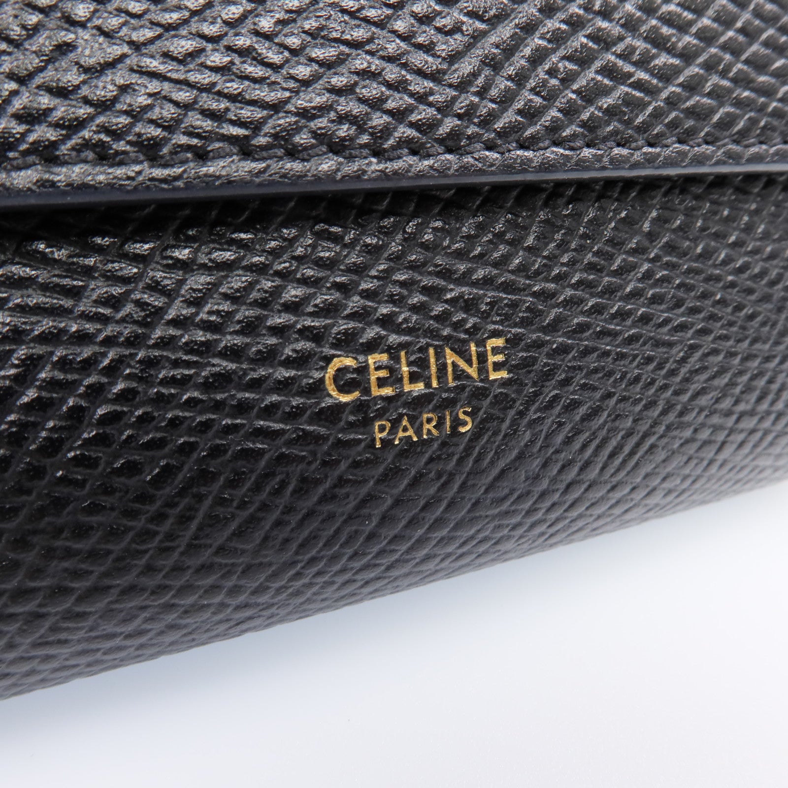CELINE 牛皮皮革Small Trifold Wallet金扣錢包