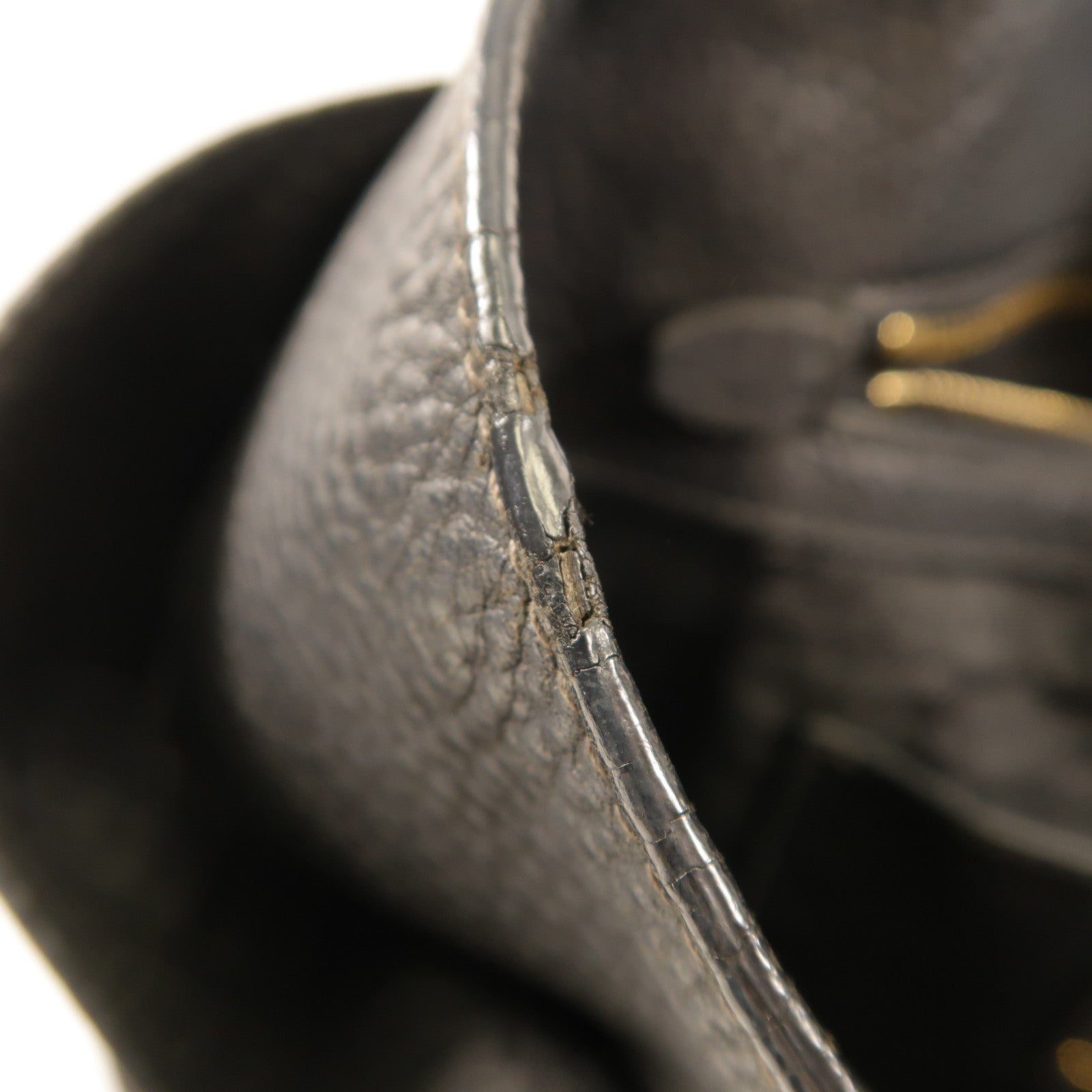 PRADA Side Pocket Tote Bag Handbag 2 Way Shoulder Bag Calfskin Leather Black