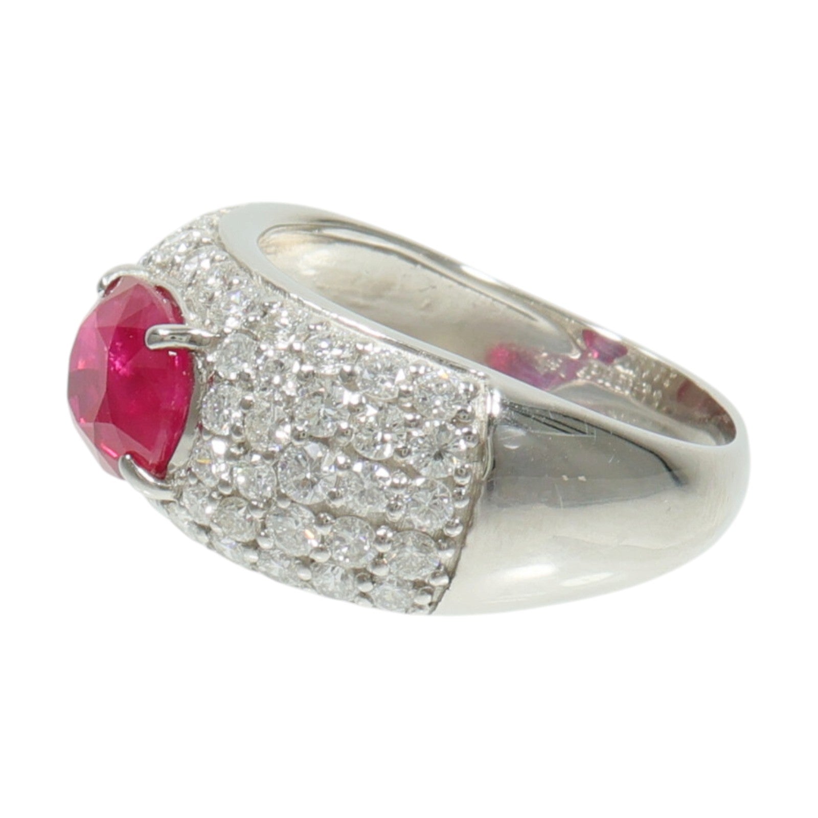 JEWELRY PT950鉑金Ruby Dimond Ring紅寶石/鑽石戒指
