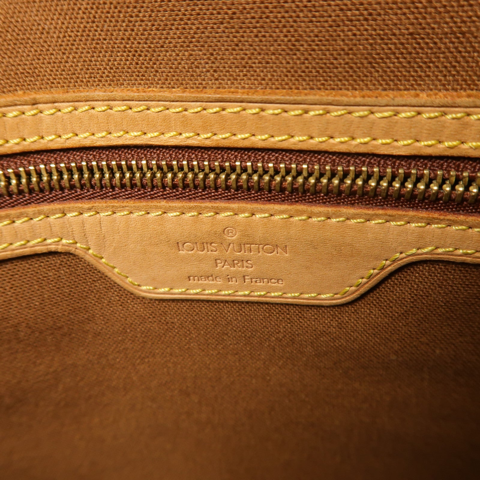 LOUIS VUITTON Monogram Abbesses金扣肩背袋棕色
