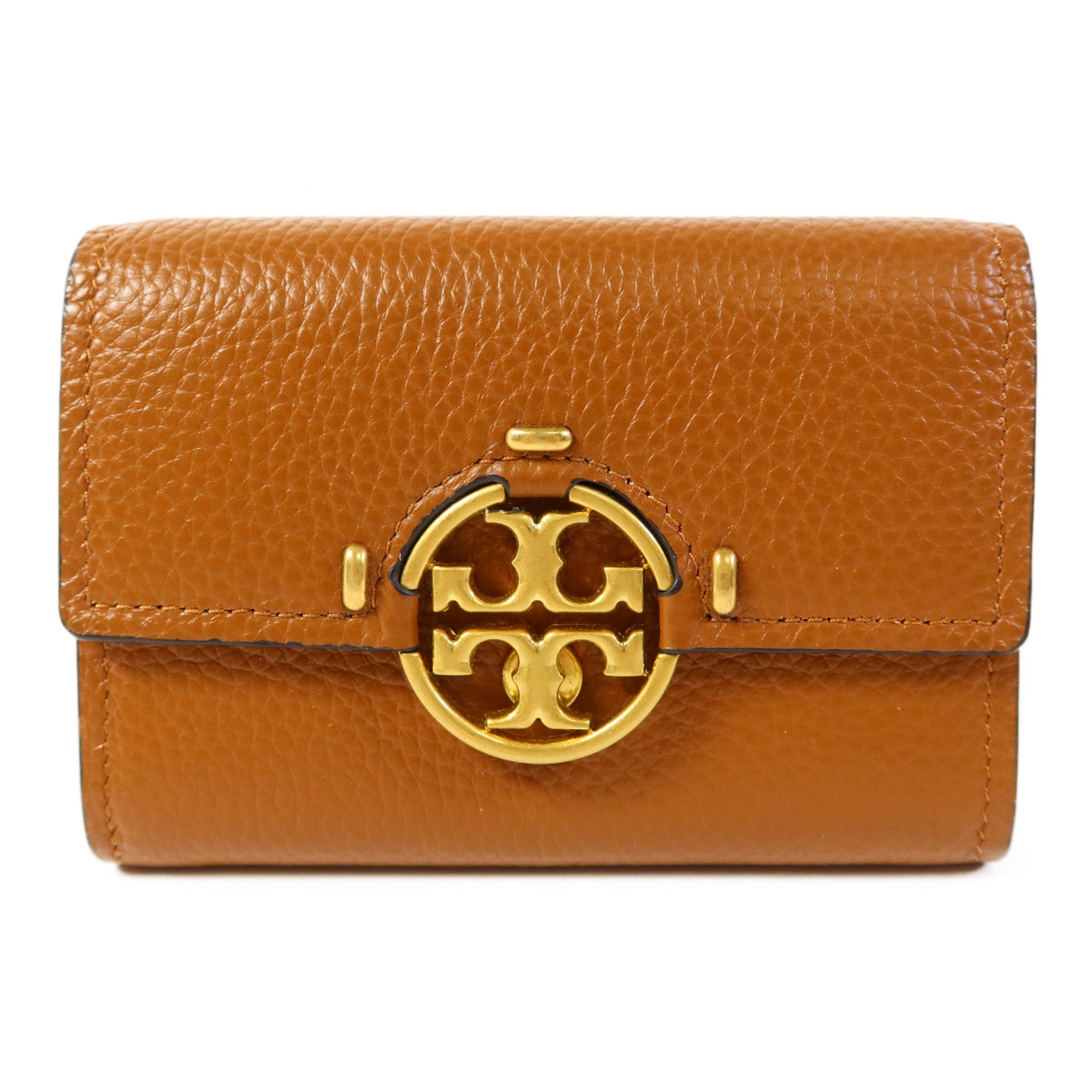 Tory Burch 牛皮皮革Bifold Wallet金扣錢包