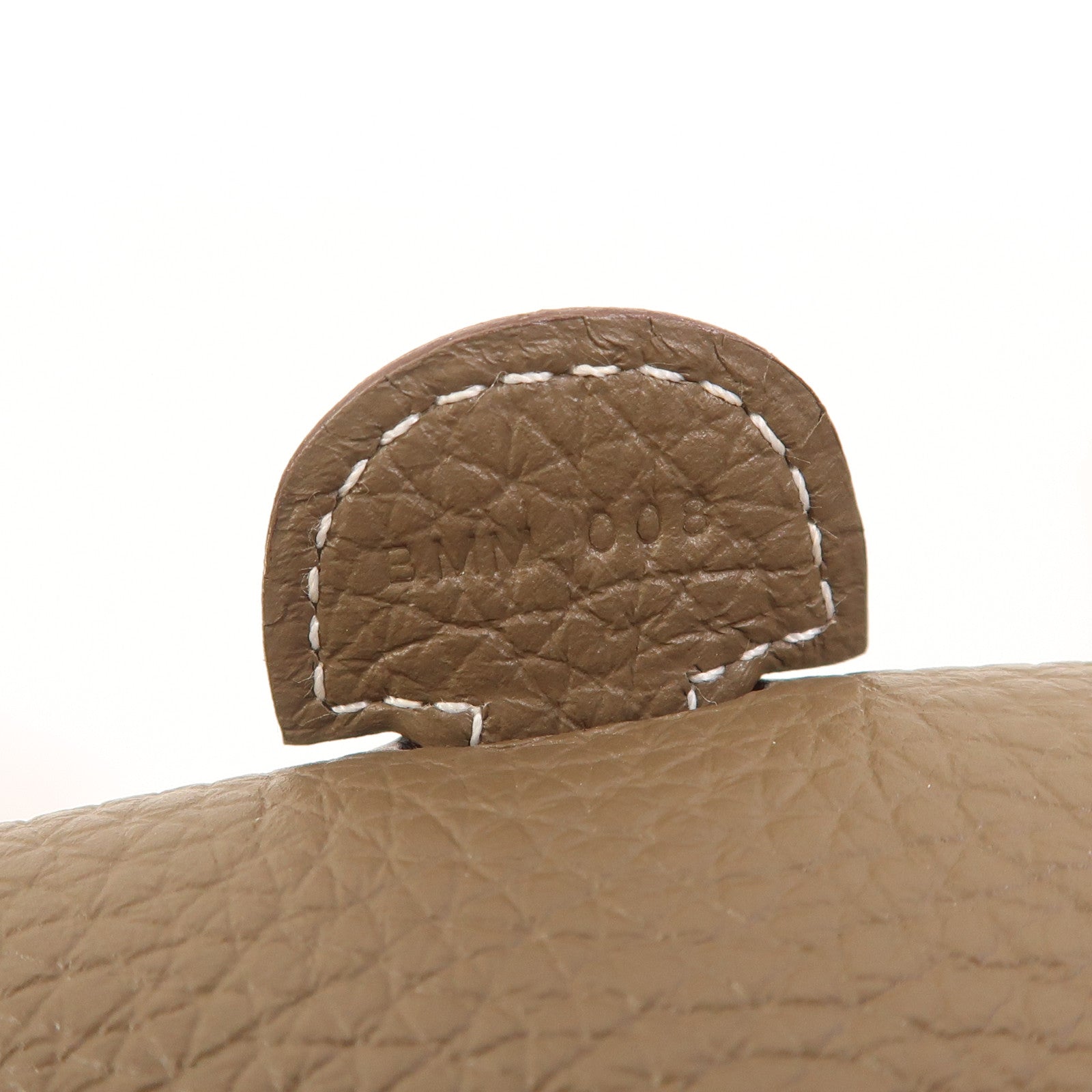 HERMES Clemence皮革Evelyne PM銀扣肩背袋Etoupe