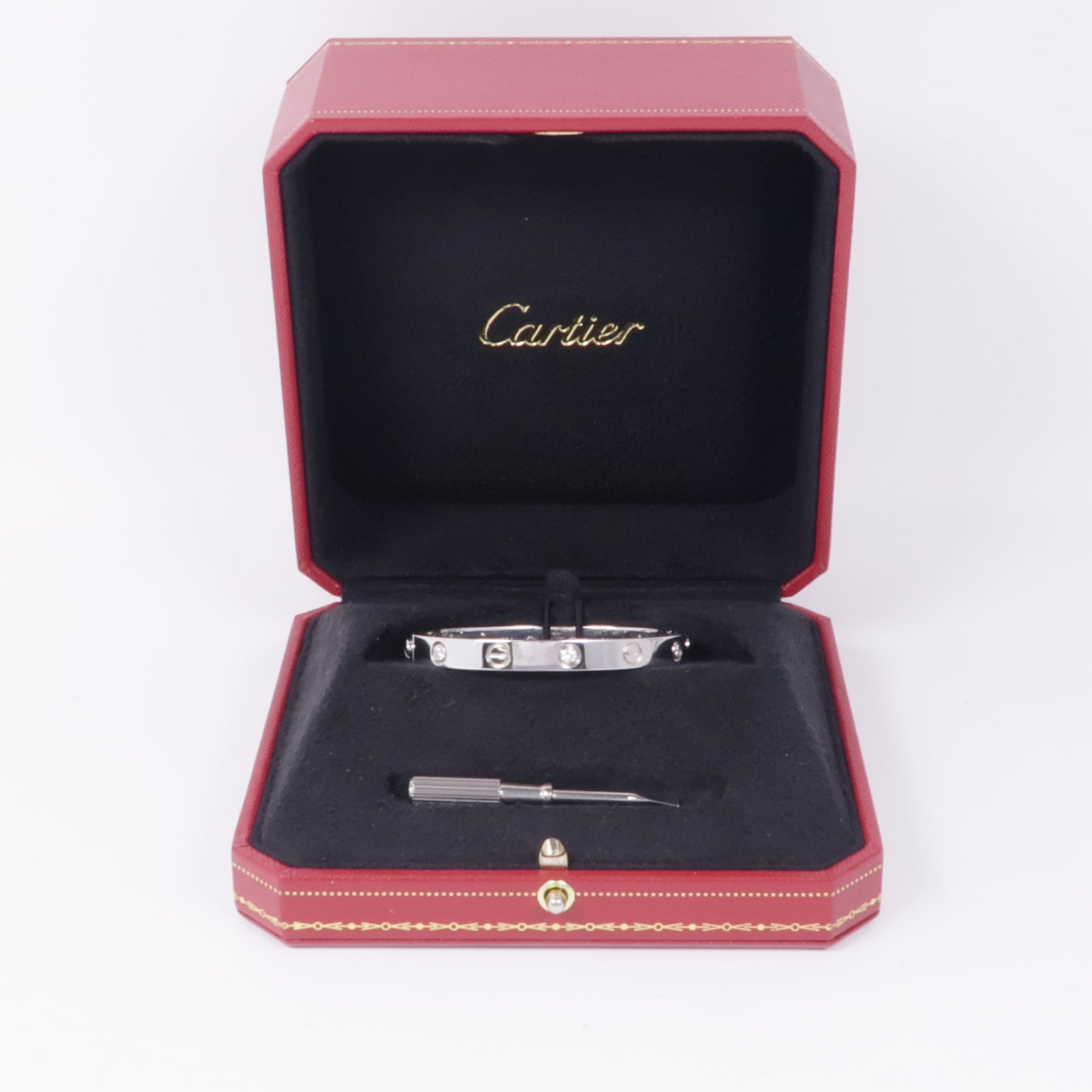 CARTIER 18K白金Love Bracelet 6P Diamond鑽石手鐲Cartier#16