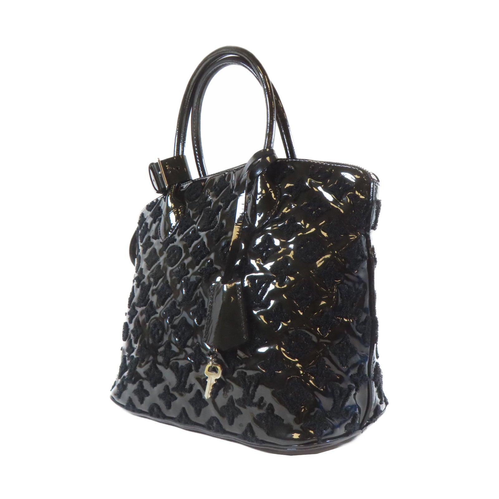 LOUIS VUITTON 【激減優惠】Monogram Fascination Lock It BB Bouclette銀扣手挽袋黑色