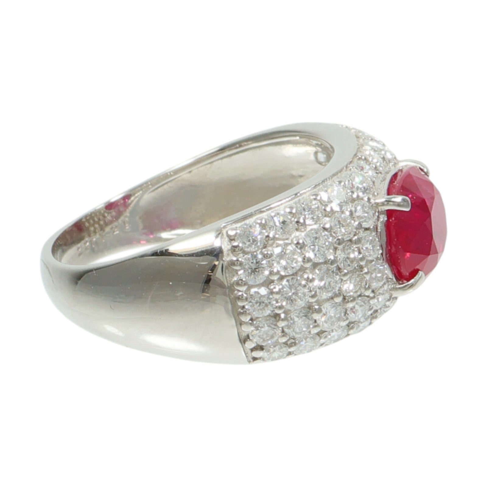JEWELRY PT950鉑金Ruby Dimond Ring紅寶石/鑽石戒指