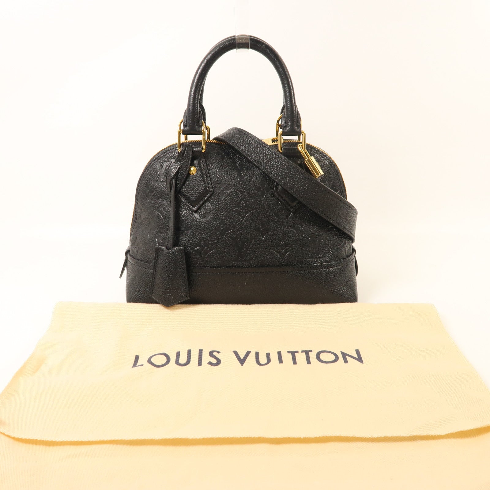LOUIS VUITTON Monogram Empreinte Neo Alma BB金扣手挽肩背兩用袋