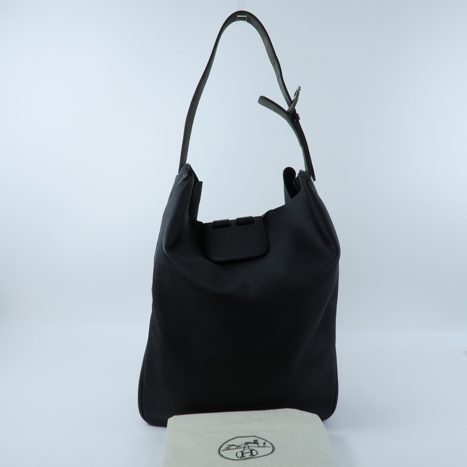 HERMES Swift皮革/Togo皮革Virevolte Bag手挽袋Noir