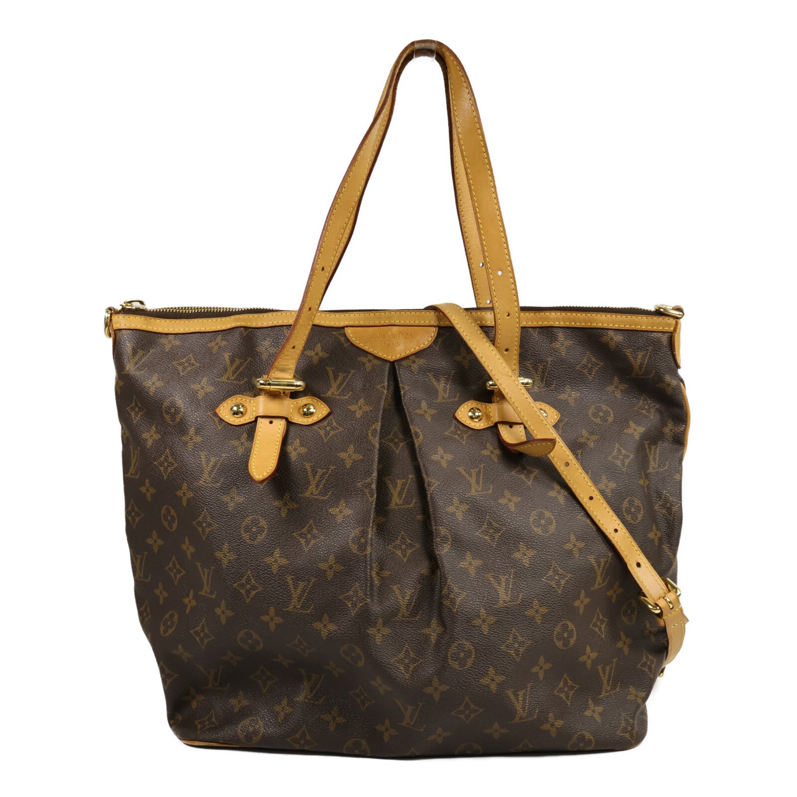 LOUIS VUITTON Monogram Palermo GM手挽肩背兩用袋棕色