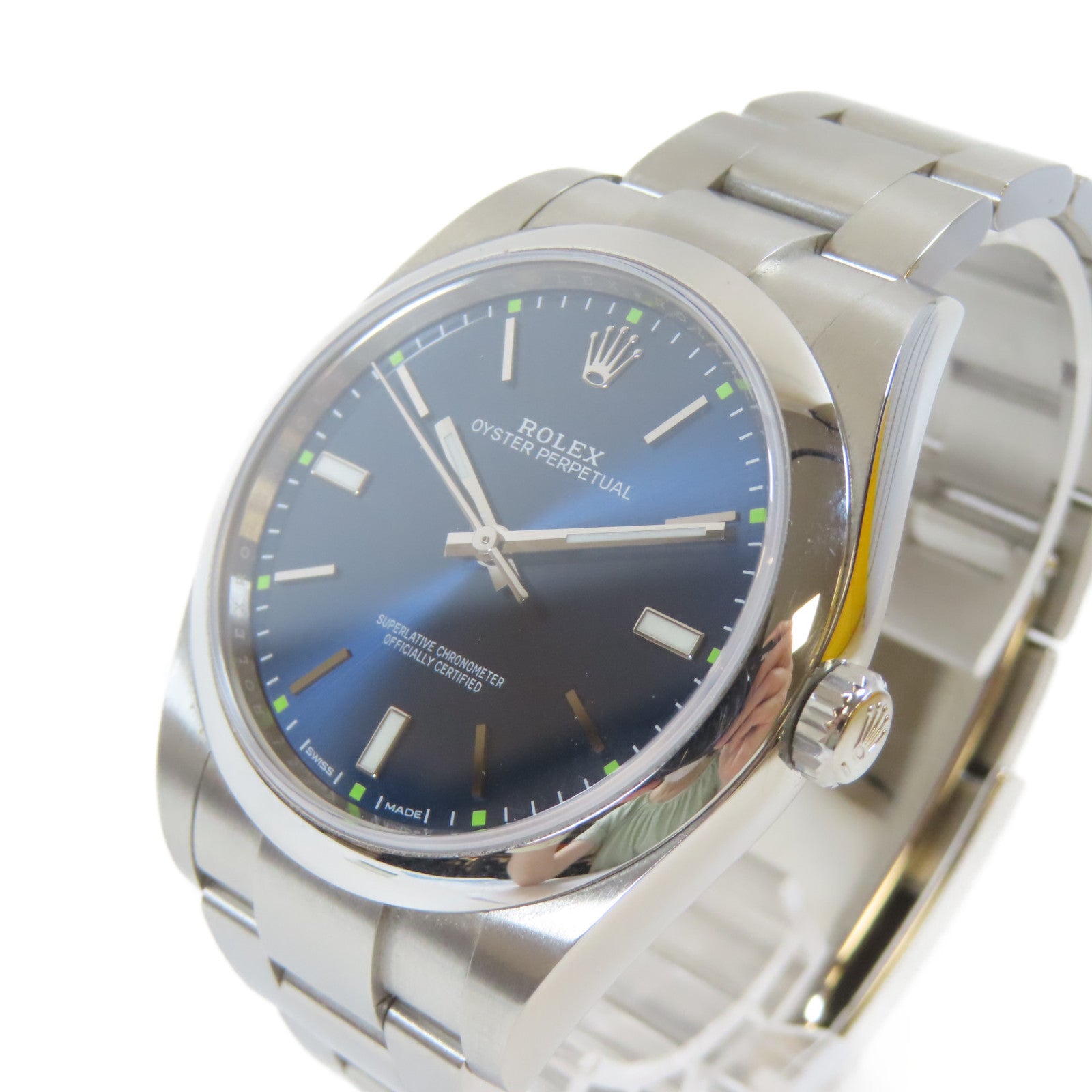 ROLEX Oyster Perpetual 39mm不鏽鋼手錶自動機芯藍色