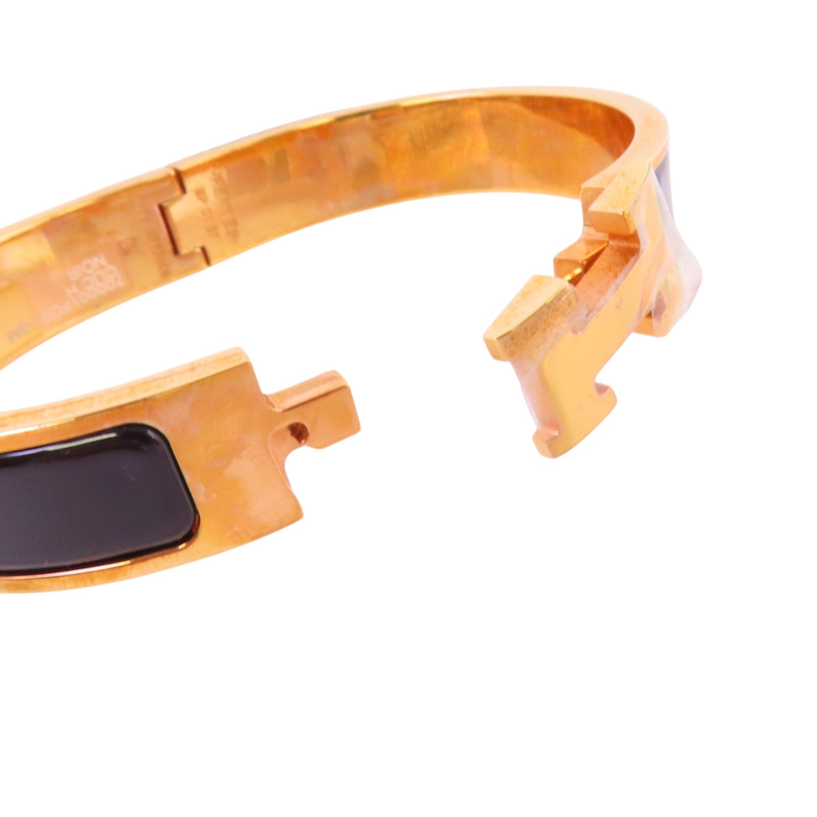 HERMES 琺瑯/金屬Clic H Bracelet金扣手鐲