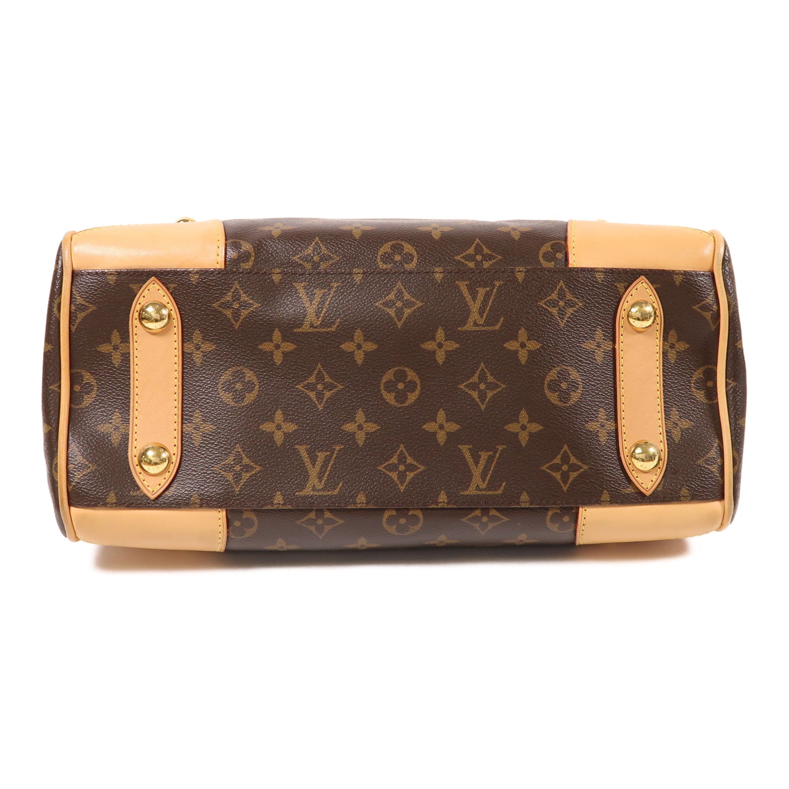 LOUIS VUITTON Monogram Retiro PM金扣手挽肩背兩用袋棕色