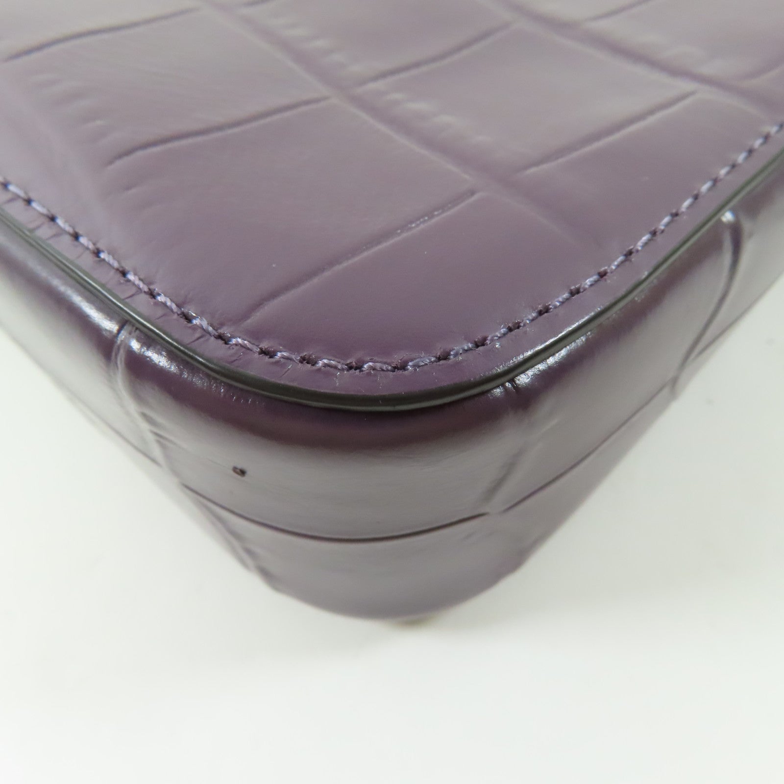 COACH 牛皮皮革Nolita 19銀扣鏈帶手挽袋