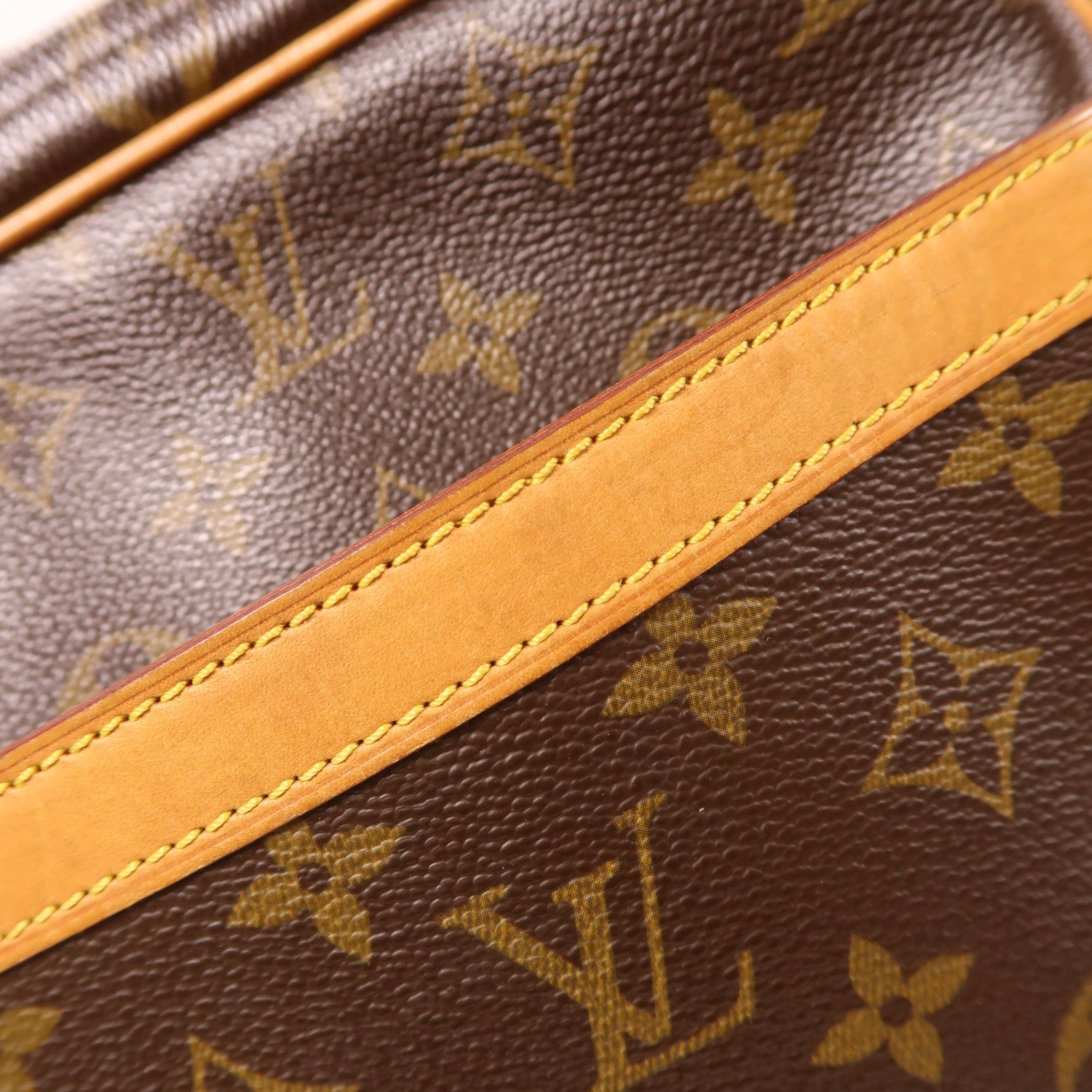 LOUIS VUITTON Monogram Reporter PM金扣肩背袋棕色