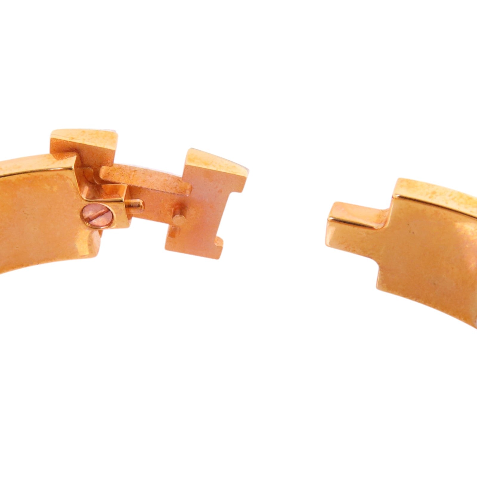 HERMES 琺瑯/金屬Clic H Bracelet金扣手鐲