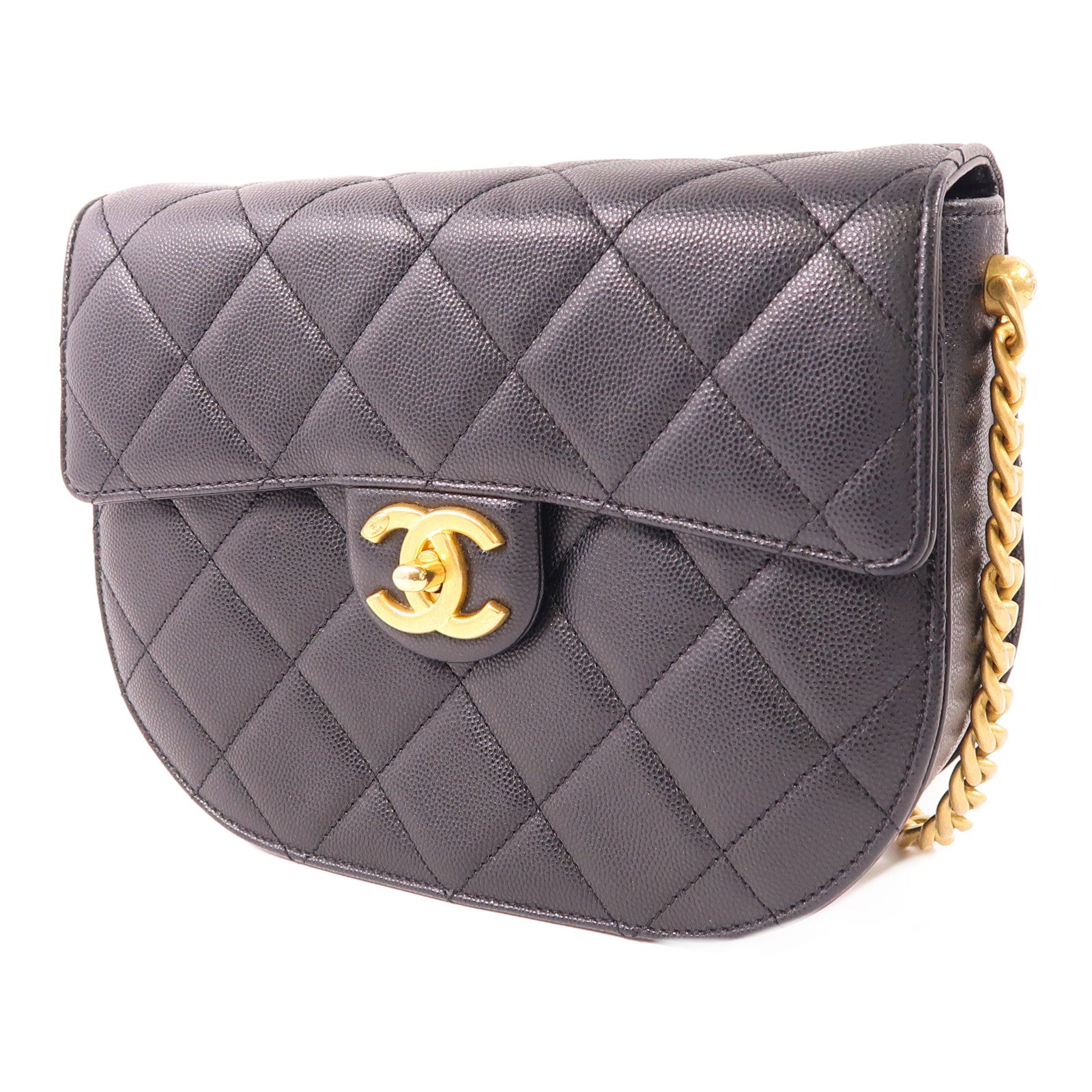 CHANEL 【激減優惠】牛皮皮革Shoulder Bag金扣肩背袋