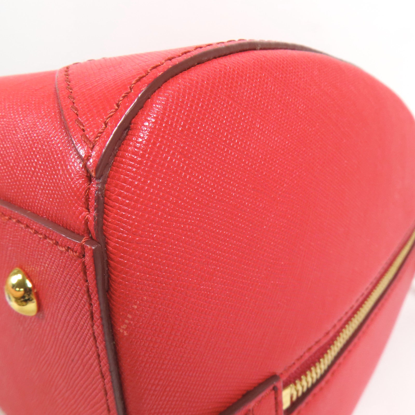 MCM 牛皮皮革Boston Bag金扣手挽袋