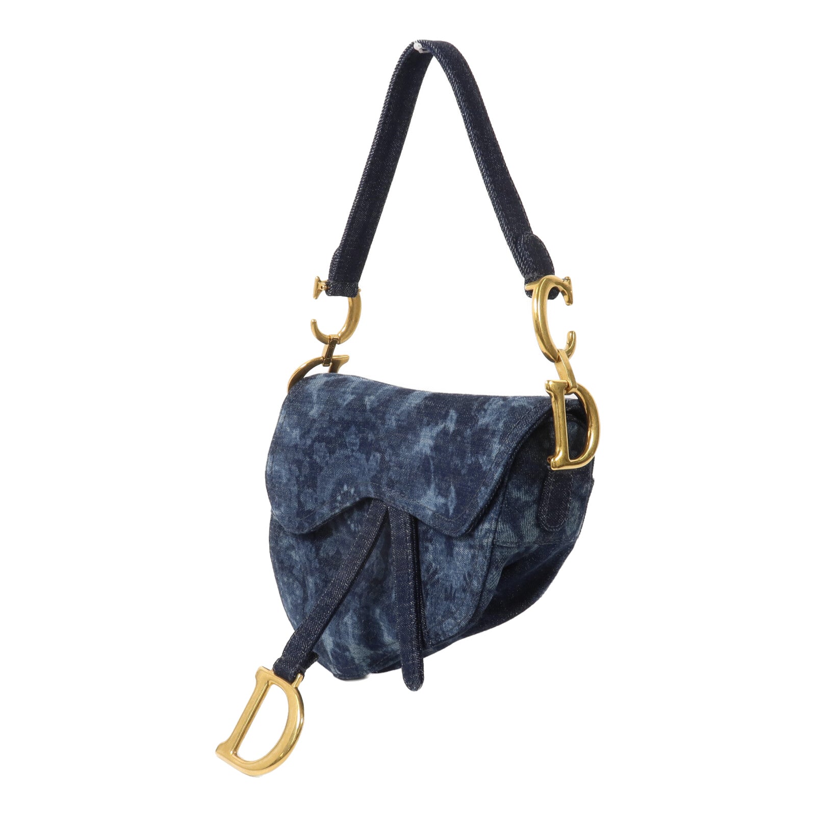 Dior 牛仔布Saddle手挽肩背兩用袋