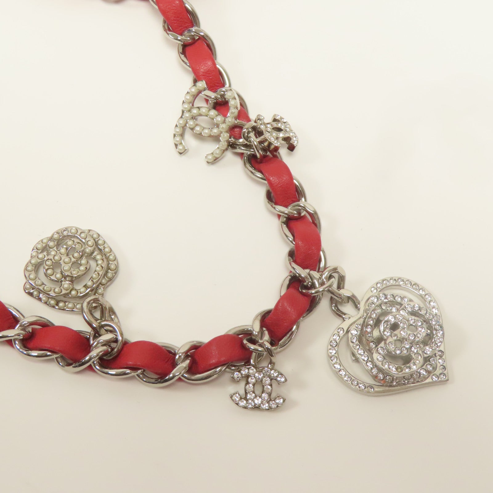 CHANEL **【激減優惠】菱格羊皮皮革Chain Shoulder鏈帶肩背袋粉紅色