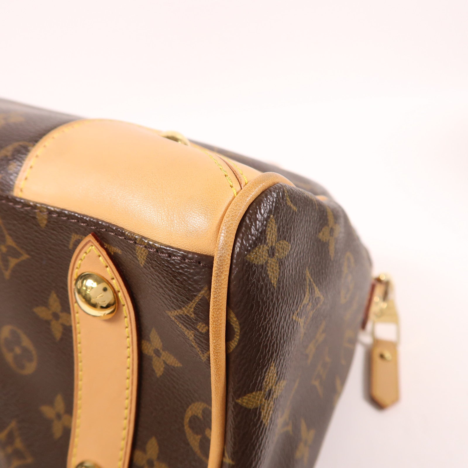 LOUIS VUITTON Monogram Retiro PM金扣手挽肩背兩用袋棕色