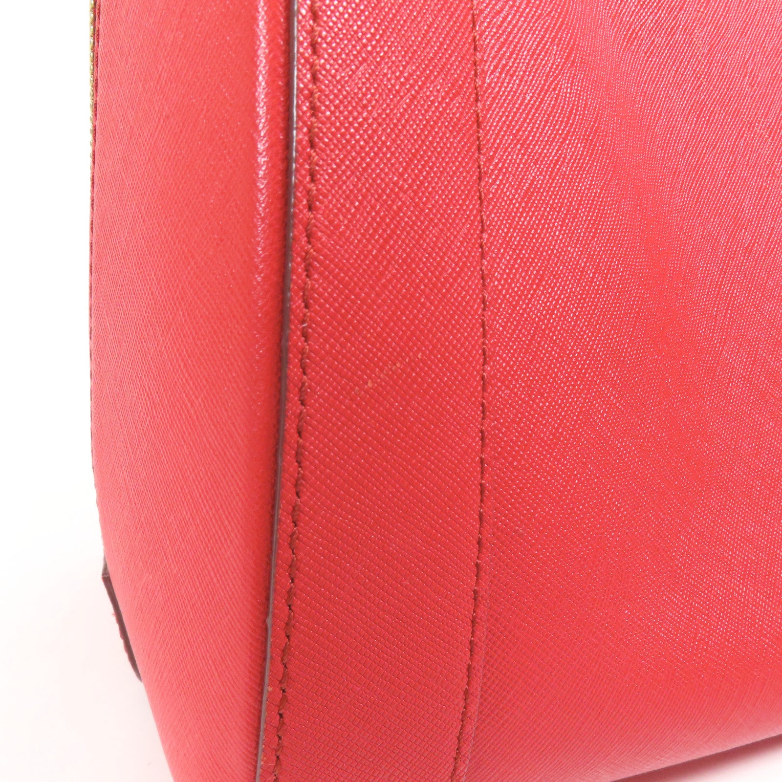 MCM 牛皮皮革Boston Bag金扣手挽袋