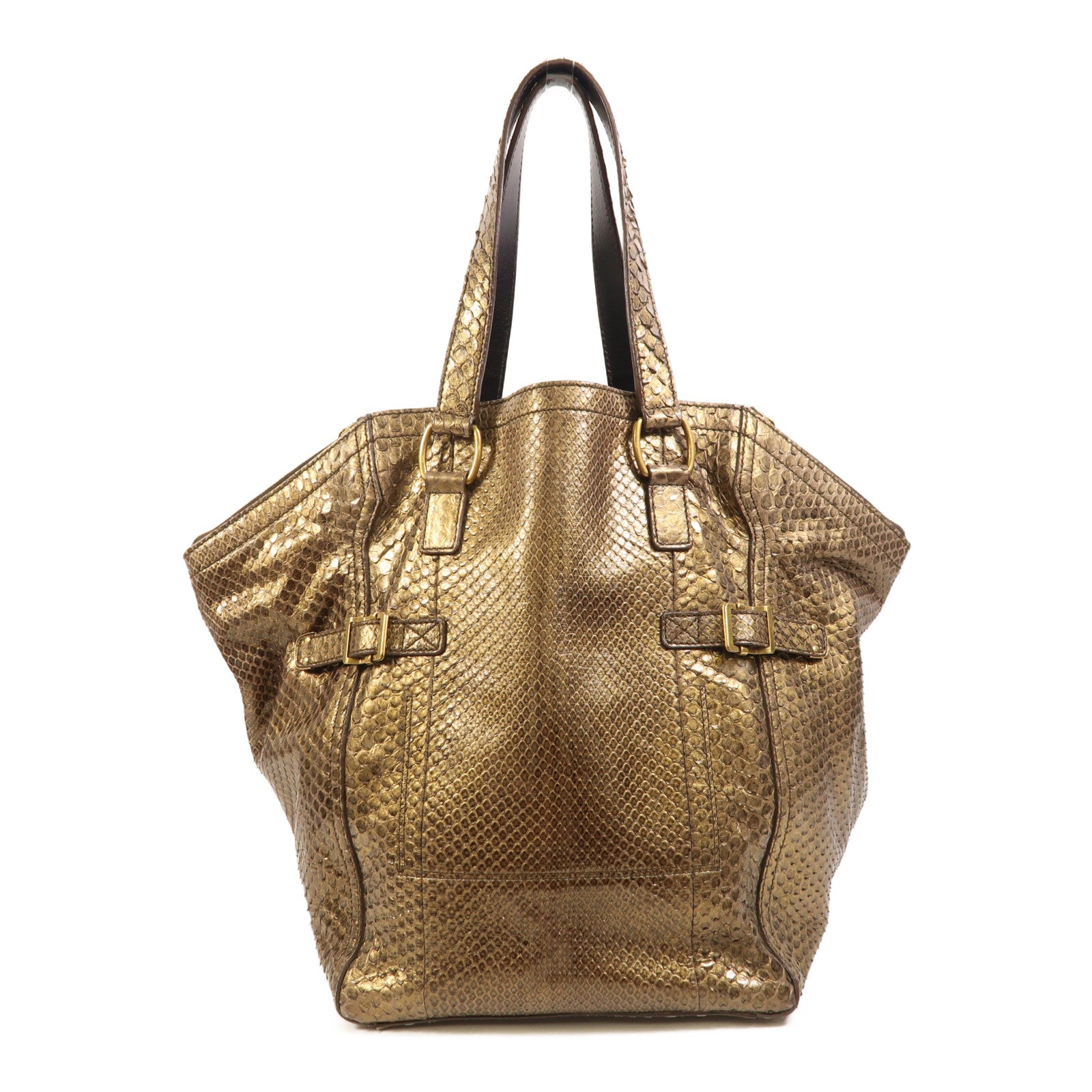 SAINT LAURENT 蛇皮皮革Shoulder Bag金扣肩背袋