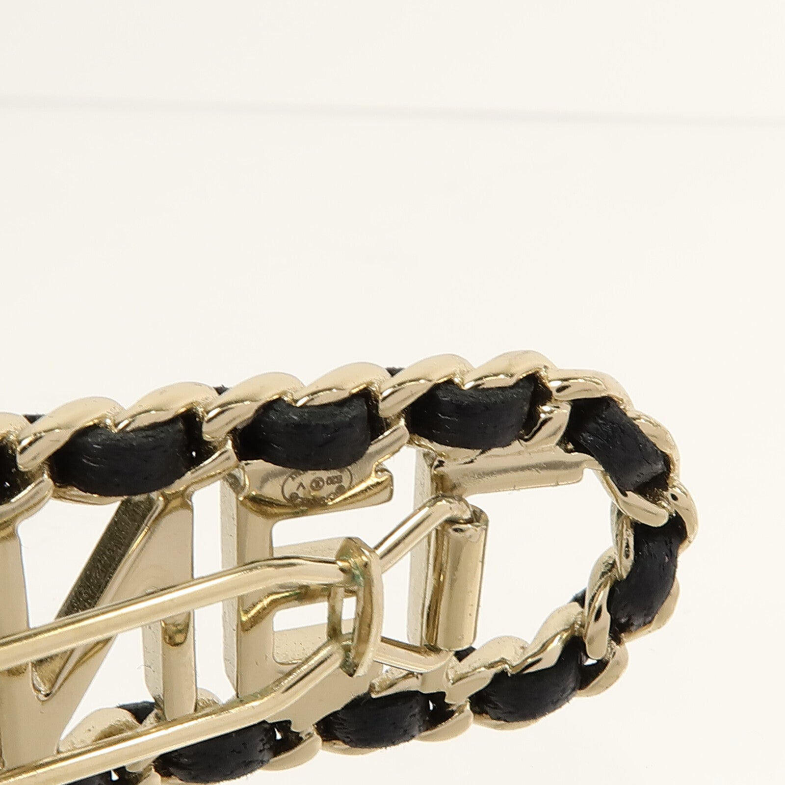 CHANEL 金屬/牛皮皮革Hair Chip髮夾