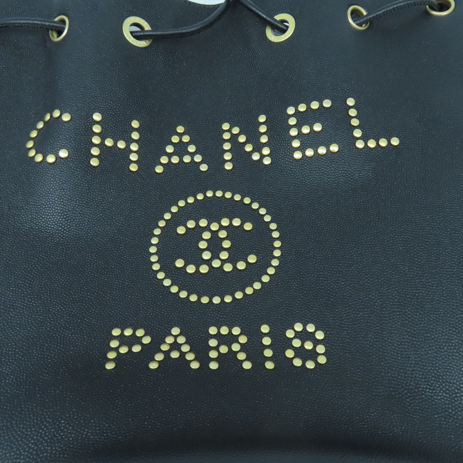 CHANEL 【激減優惠】牛皮皮革Bucket Bag金扣鏈帶肩背袋黑色