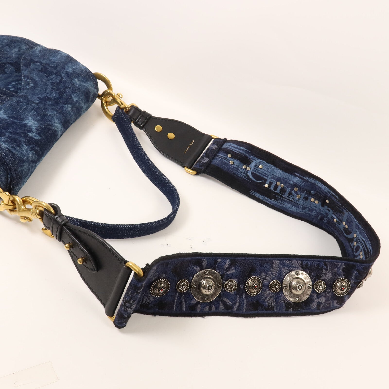 Dior 牛仔布Saddle手挽肩背兩用袋