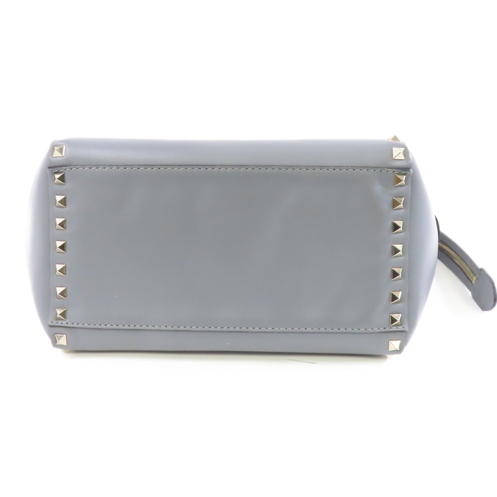 Valentino 【激減優惠】牛皮皮革Rockstud 2way Tote Bag金扣手挽肩背兩用袋灰色