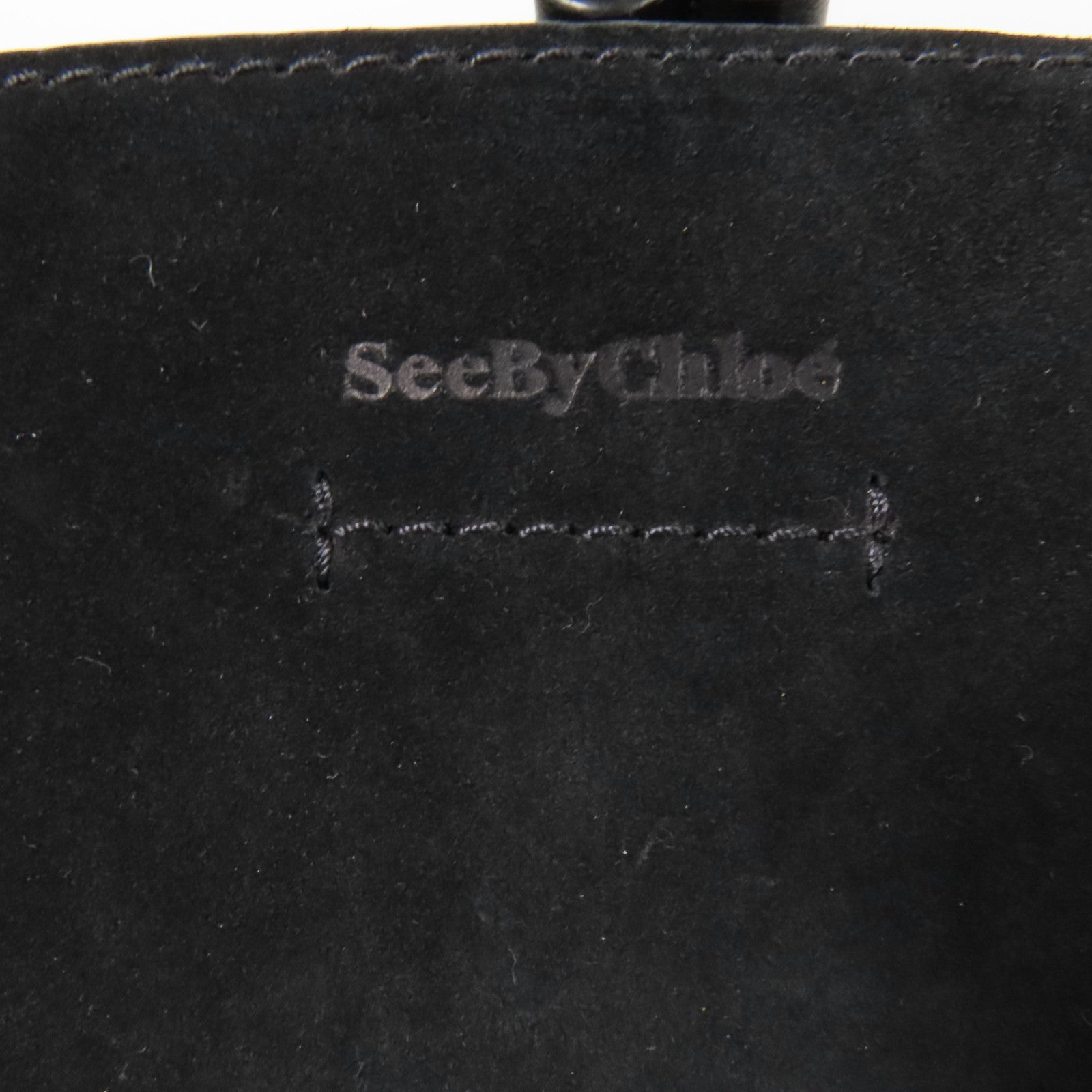 SEE BY CHLOE 牛皮皮革/麂皮皮革Shoulder Bag金扣肩背袋