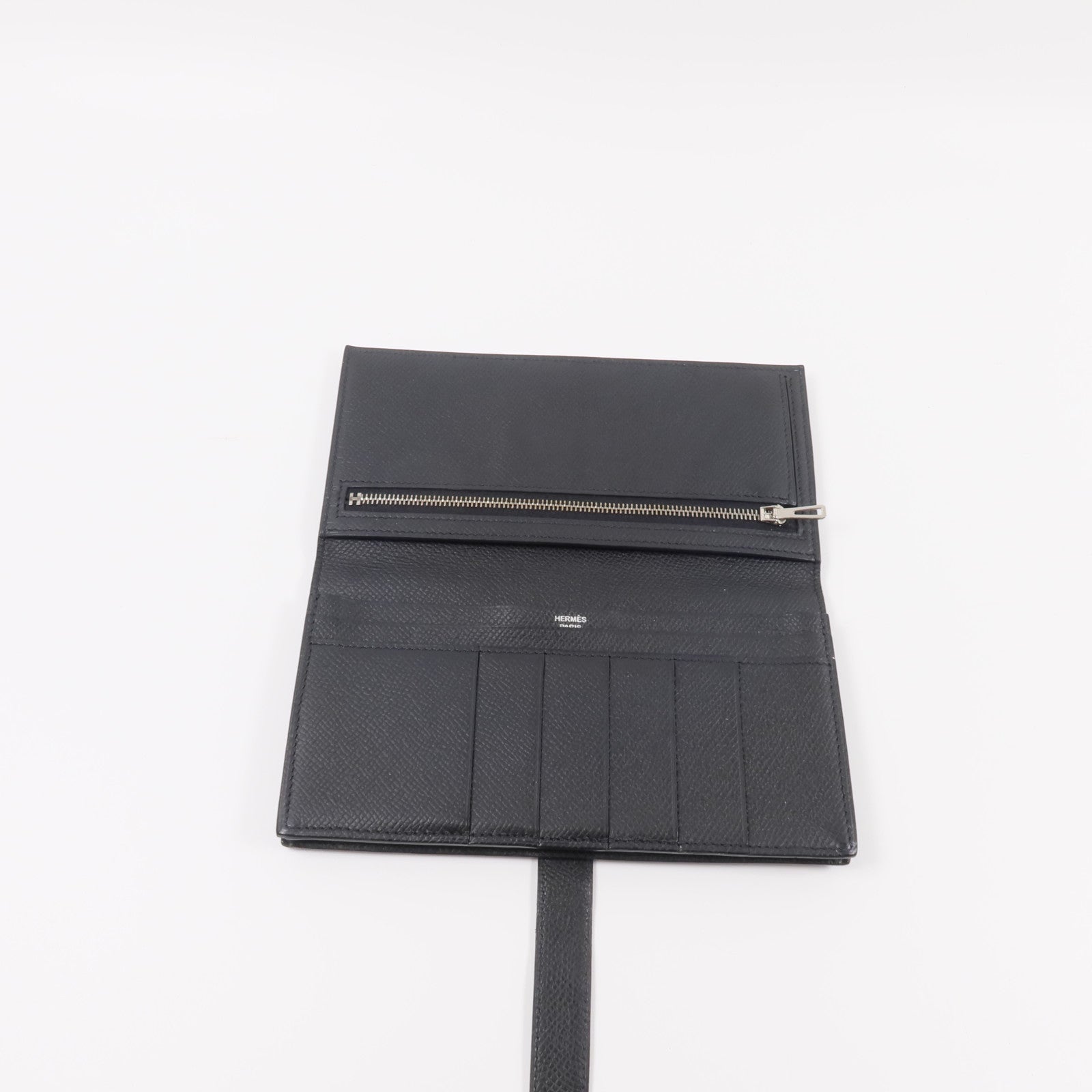 HERMES Epsom皮革Bearn Long Wallet長錢包Noir