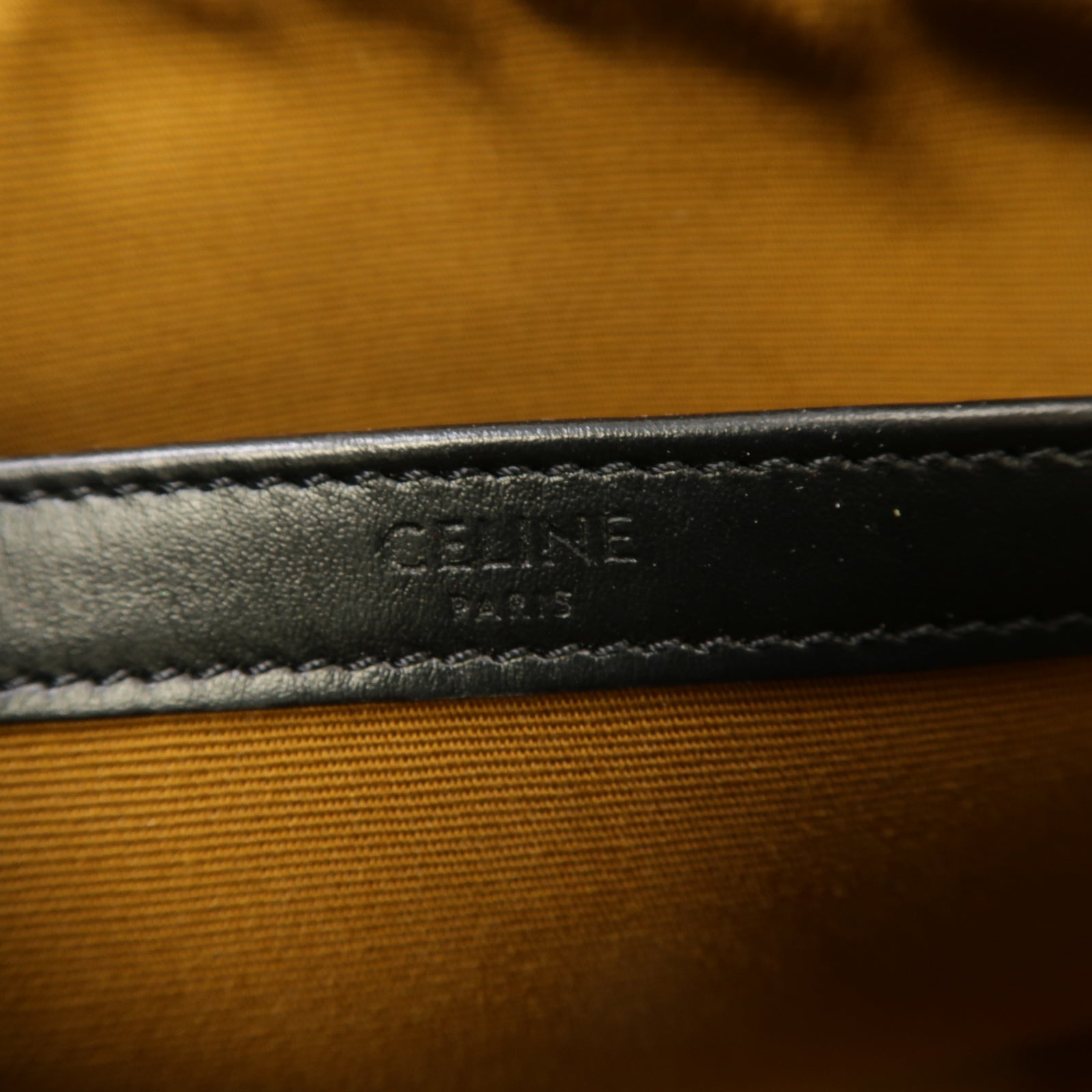 CELINE 塗層帆布Medium Messenger Bag金扣肩背袋棕色