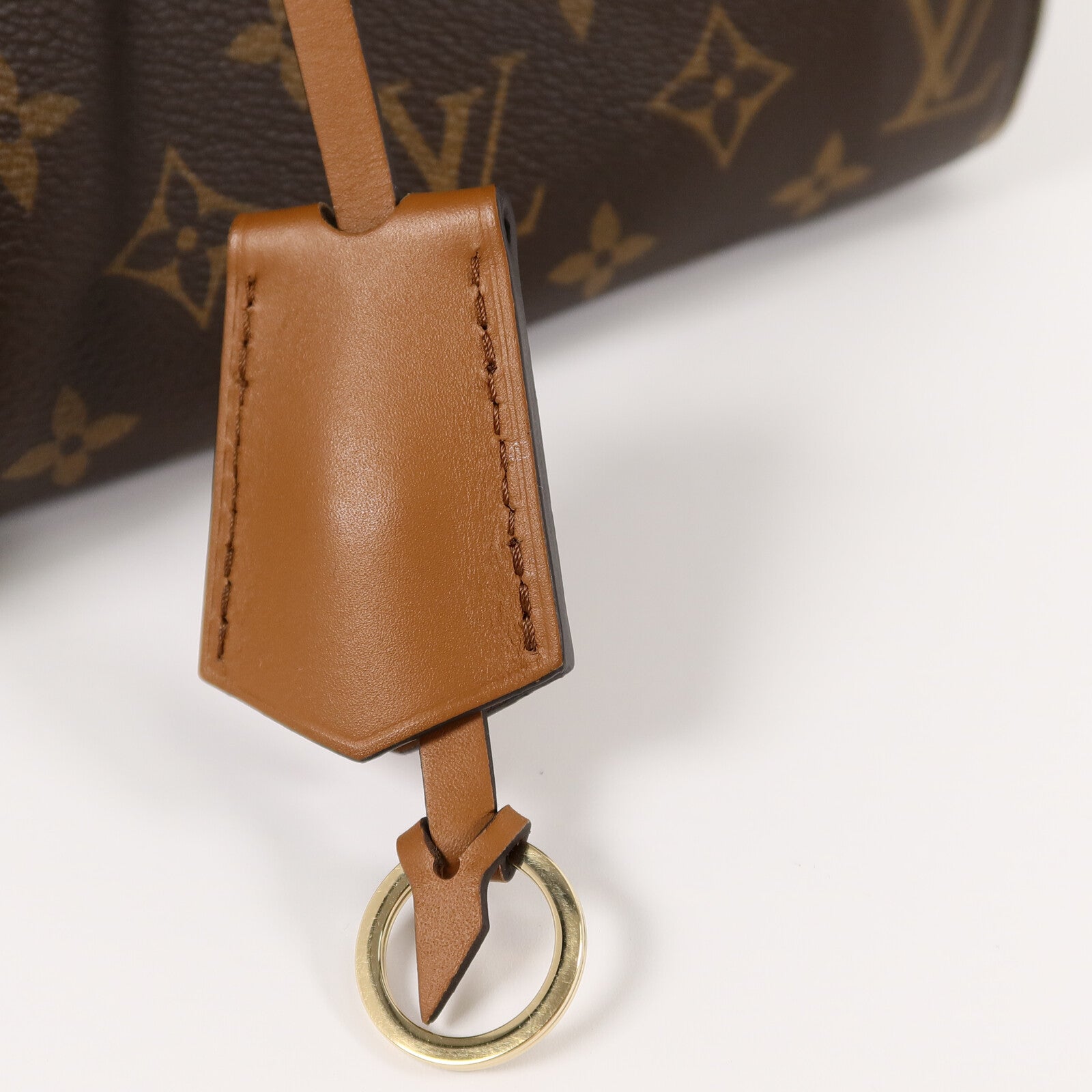 LOUIS VUITTON Monogram/牛皮皮革Fold Tote PM手挽肩背兩用袋