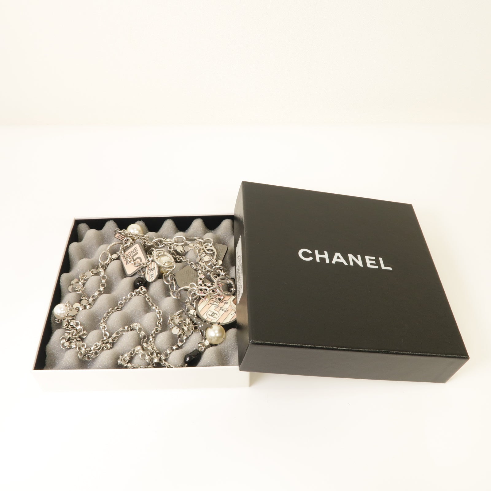 CHANEL 金屬/PVC Chain Belt腰帶粉紅色/銀色