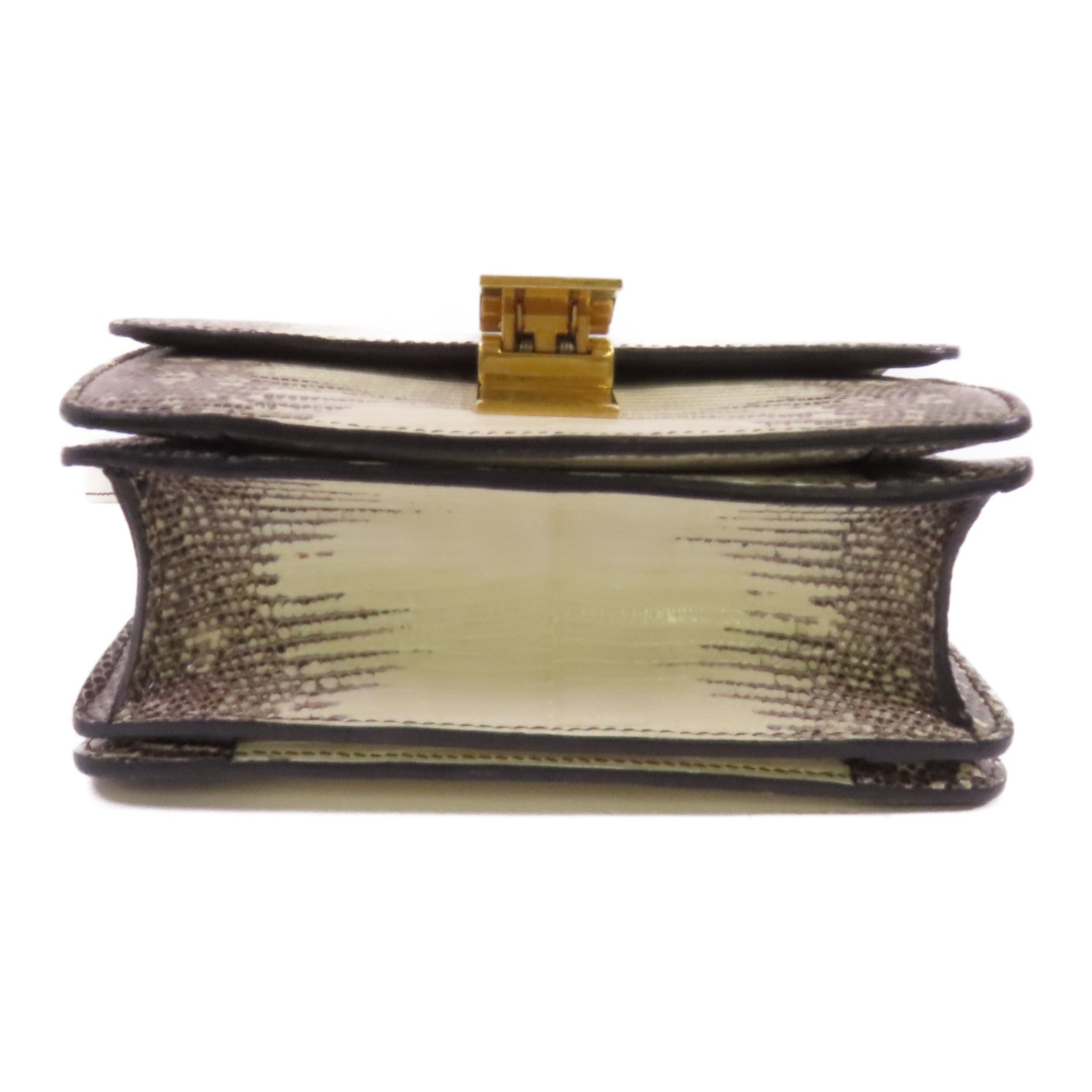 CELINE 【激減優惠】蜥蝪皮革Mini Classic Box金扣肩背袋
