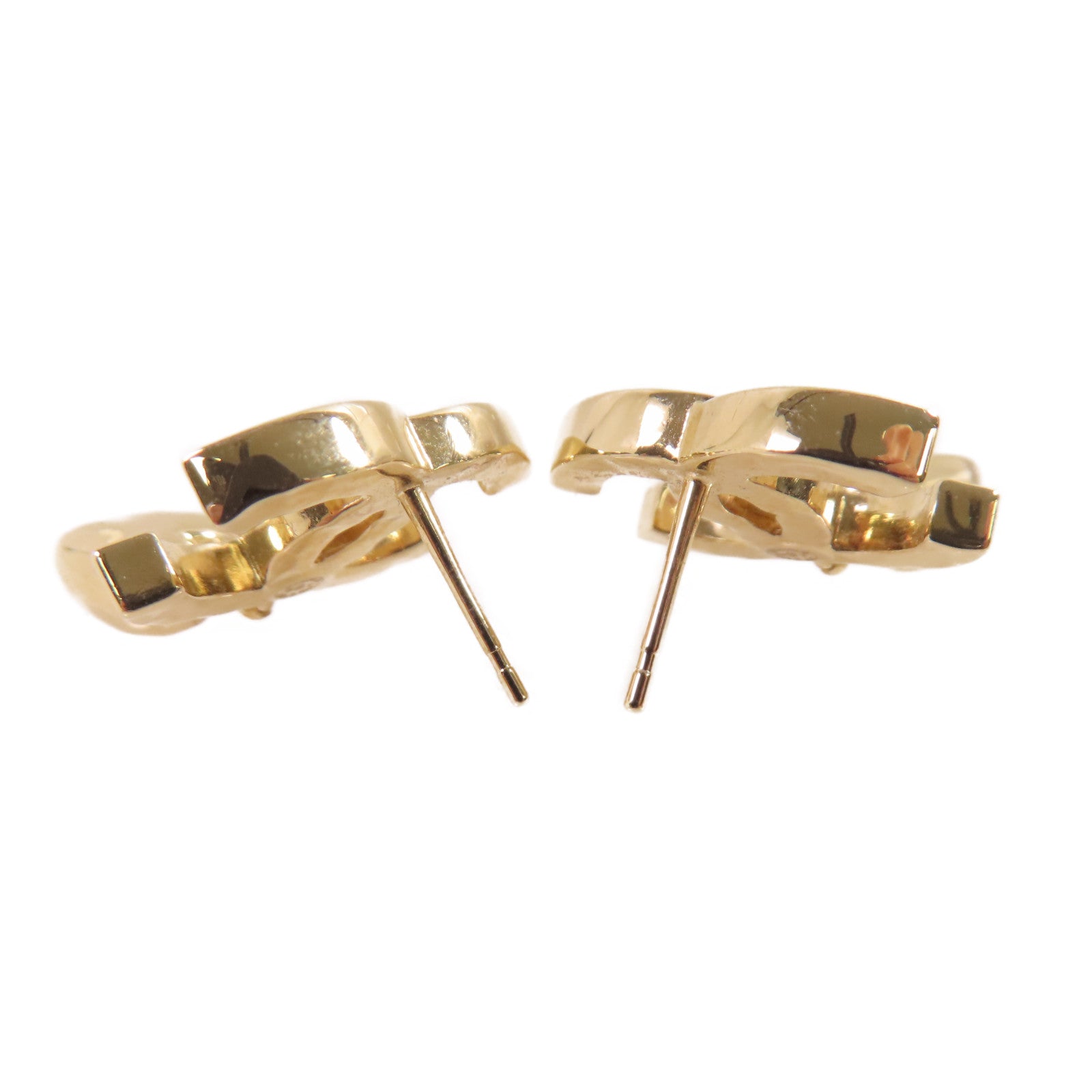 CHANEL 金屬/水晶玻璃CC Earrings耳環金色