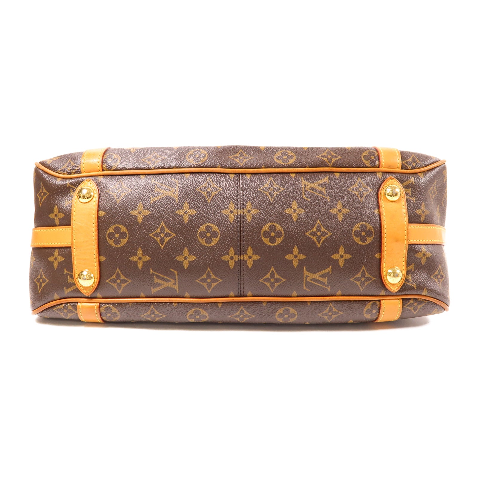 LOUIS VUITTON Monogram Stresa PM金扣肩背袋棕色