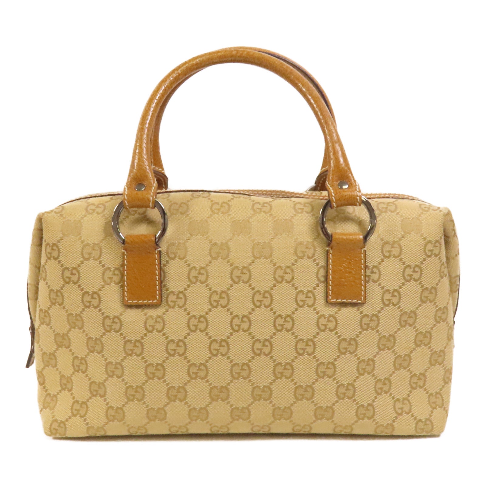 GUCCI 帆布Hand Bag銀扣手挽袋