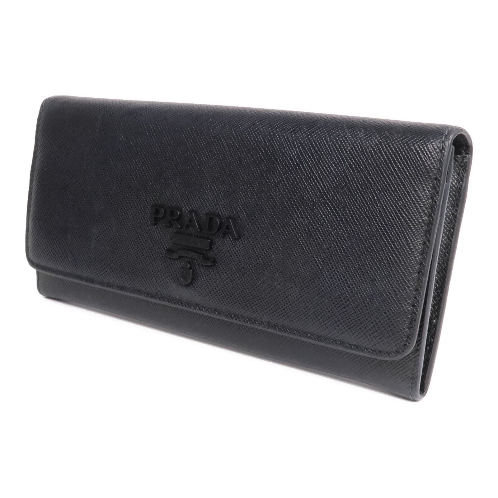 PRADA Saffiano皮革Long Wallet金扣長錢包