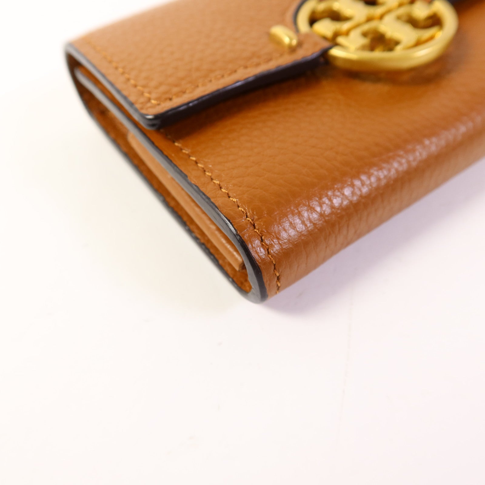 Tory Burch 牛皮皮革Bifold Wallet金扣錢包