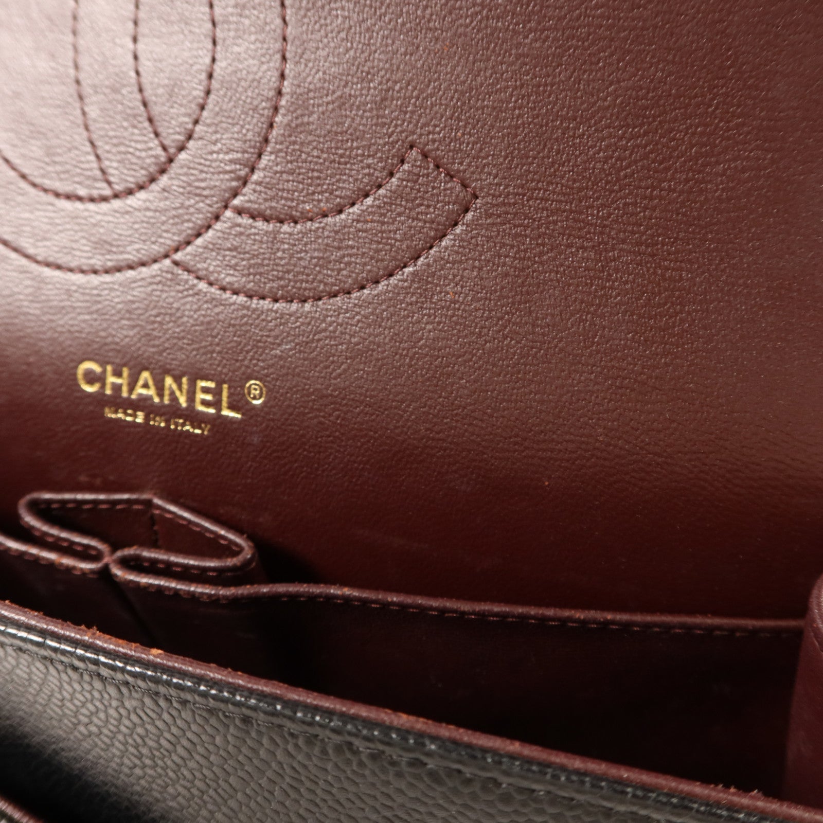 CHANEL 牛皮皮革Large Classic金扣鏈帶肩背袋