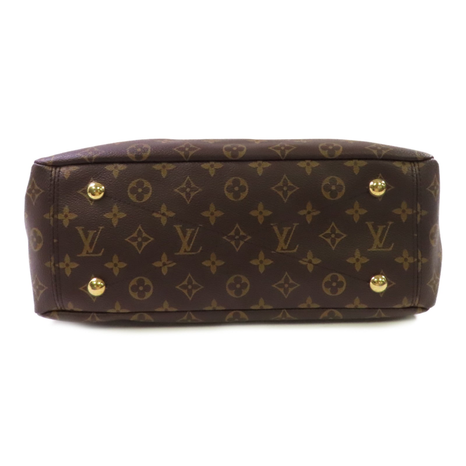 LOUIS VUITTON Monogram Pallas MM 2Way Shoulder Bag金扣手挽肩背兩用袋啡色/紅色