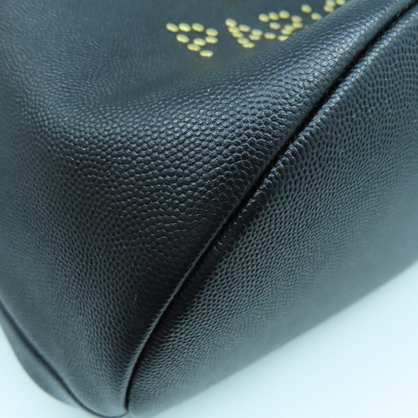 CHANEL 【激減優惠】牛皮皮革Bucket Bag金扣鏈帶肩背袋黑色