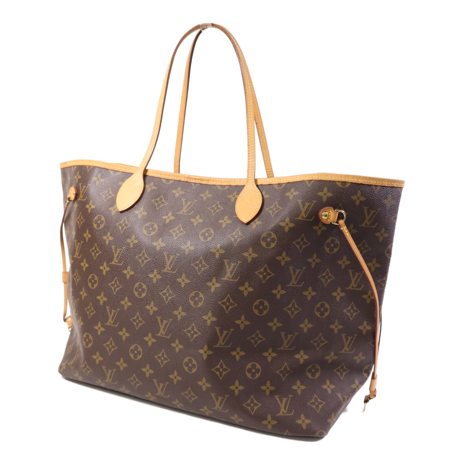 LOUIS VUITTON Monogram Neverfull GM金扣手挽袋
