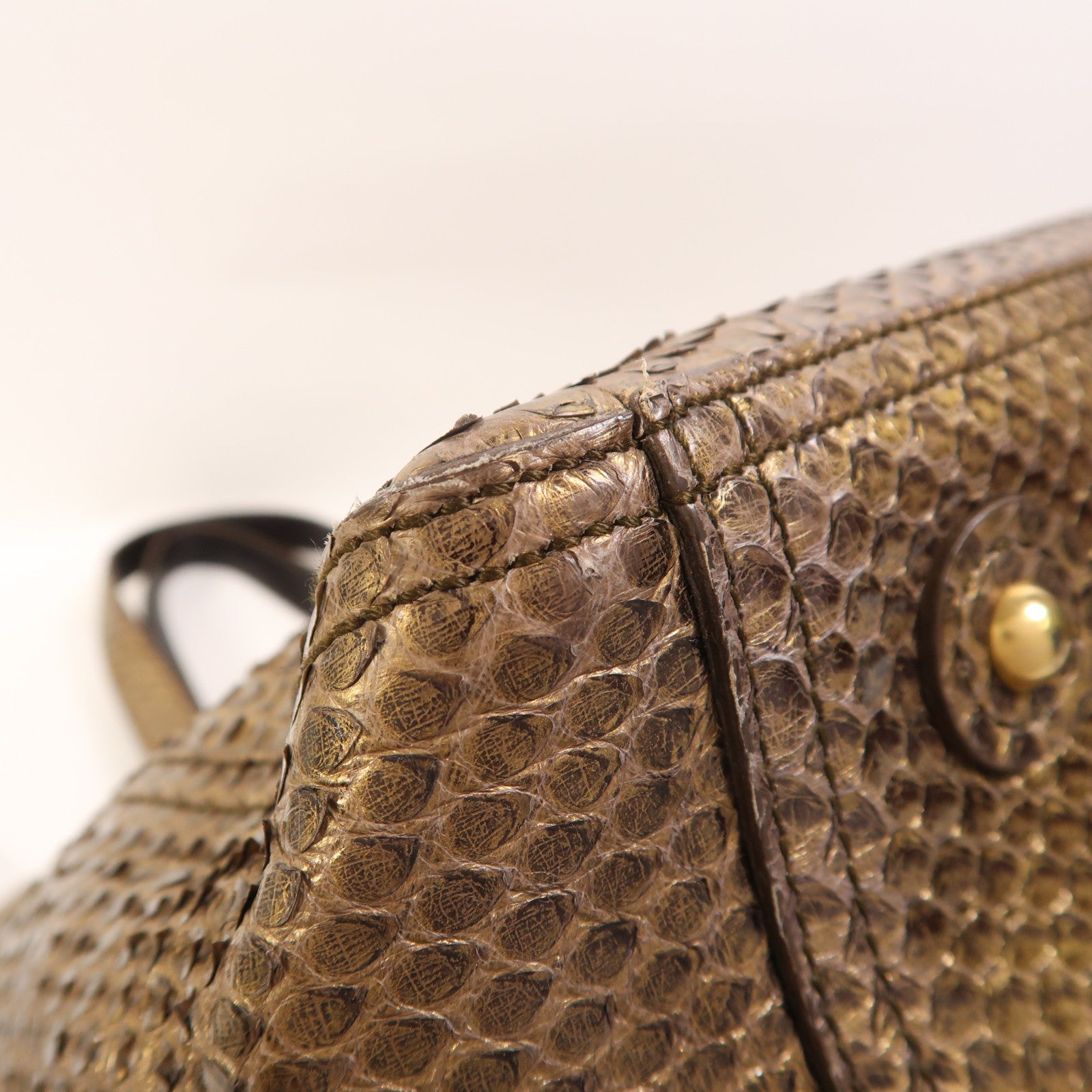 SAINT LAURENT 蛇皮皮革Shoulder Bag金扣肩背袋