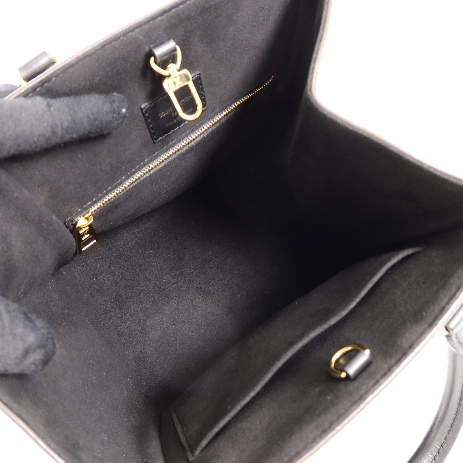 LOUIS VUITTON Monogram/牛皮皮革Fold Tote PM手挽肩背兩用袋